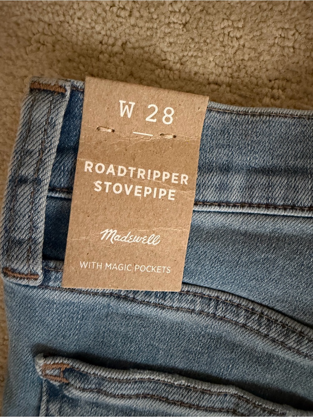 Madewell Light Blue Straight Leg Roadtripper Stovepipe Women's Jeans - Picture 4 of 5